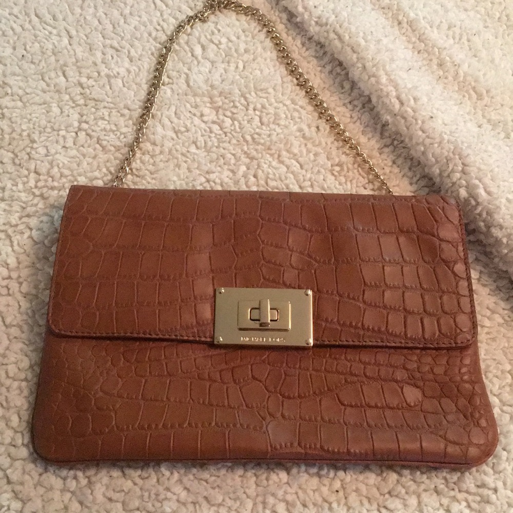 NWOT Michael Kors Croc Embossed Leather Bag